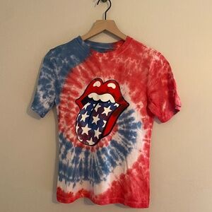 NWT Children's Unisex The Rolling Stones Short Sleeve Tie Dye Tee LARGE 10/12